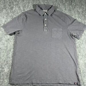 Faherty‎ Sunwashed Organic Cotton Polo Shirt Menswear Casual Top Gray
